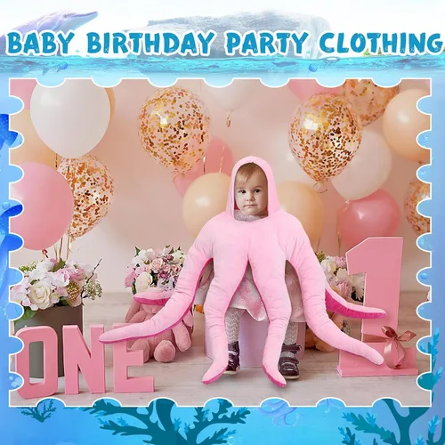 Vista 5 de Jenaai Disfraz de pulpo para bebé, disfraz de pulpo gigante, pulpo de peluche, lindo pulpo, disfraz de Halloween para bebés, niños y niñas