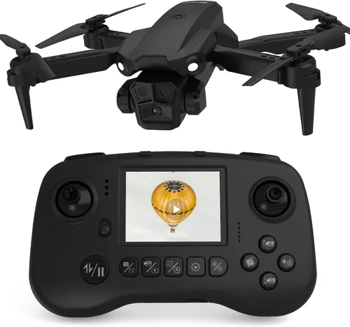 Vista 8 de TD12Pro Drone with 1080P Camera for Adults Kids, Mini Drone with LCD Screen Remote, Foldable Remote Control Quadcopter, One Key Start, Easy to fly