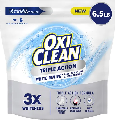 Vista 10 de OxiClean Triple Action White Revive - Blanqueador en polvo, 4 libras