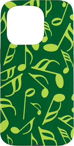 Vista 13 de Funda para iPhone 11 Pro Max con notas musicales verdes