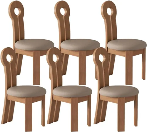 Vista 16 de YVYKFZD Dining Chairs Set, Solid Wood Dining Room Chair, Upholstered Kitchen Chairs, Unique Key-Shaped Living Room Chair, for Offices Bedroom Study