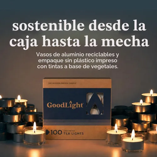 Vista 6 de GoodLight velas de té sin parafina