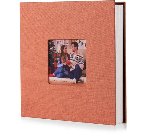 Vista 41 de HoneyTolly Álbum de fotos autoadhesivo para fotos de 4 x 6 imágenes, cubierta magnética de lino, 15 hojas/30 páginas en blanco para bodas Beige claro