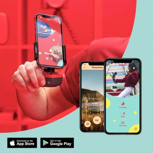 Vista 5 de JOBY Cabezal electrónico giratorio Bluetooth, control de movimiento, base motorizada para teléfono móvil, panorámica de video, montaje en trípode