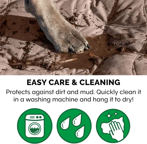 Vista 10 de Furhaven Funda Protectora de Colchón Impermeable y Antideslizante Tamaño Queen para Perros y Gatos, Lavable, Para Camas, Sofás y Asientos