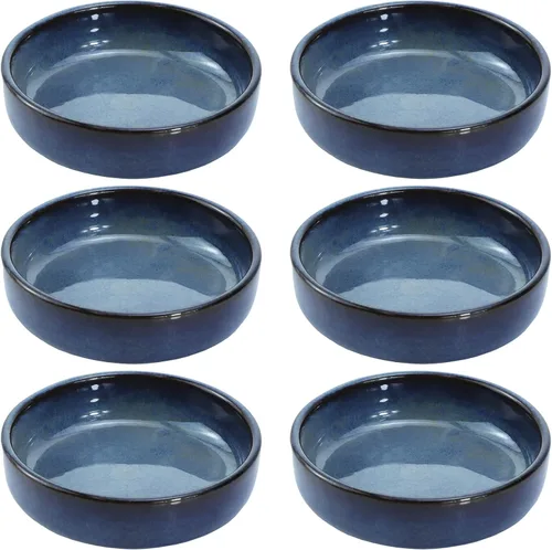 Vista 6 de Colias Wing - Juego de 6 tazones de porcelana de diseño elegante y estilo simple de un solo color, tazones para condimentos, tazones para salsa
