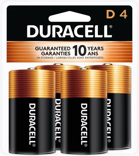 Vista 8 de DURACELL Coppertop D Baterías D con potencia de larga duración, batería alcalina multiusos para dispositivos domésticos y de oficina, 10