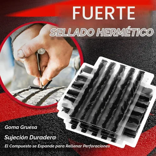 Vista 3 de DIYSELF Kit de reparación de neumáticos de 45 piezas, kit de tapones para neumáticos, kit de parches para neumáticos de servicio pesado, kit