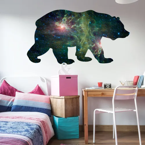 Vista 2 de Vinilo decorativo para pared, diseño de oso