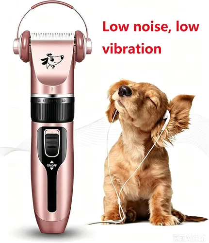 Vista 3 de Pink Cordless Dog Clippers for Small Dogs & Cats, Grooming Kit