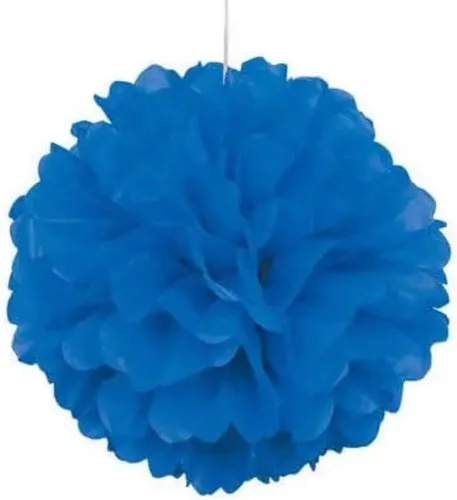 Vista 4 de Pompón de papel de seda color negro, de 16 pulgadas., talla única , Negro