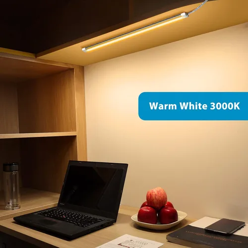Vista 6 de Litever Kit de luces LED para debajo del gabinete + barras de luz adicionales de 12 pulgadas, blanco cálido 3000 K