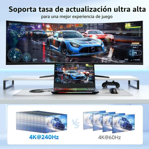 Vista 4 de Cable Matters - cable 60 Hz USB-C para DisplayPort 4K (compatible con puerto Thunderbolt 3), Negro