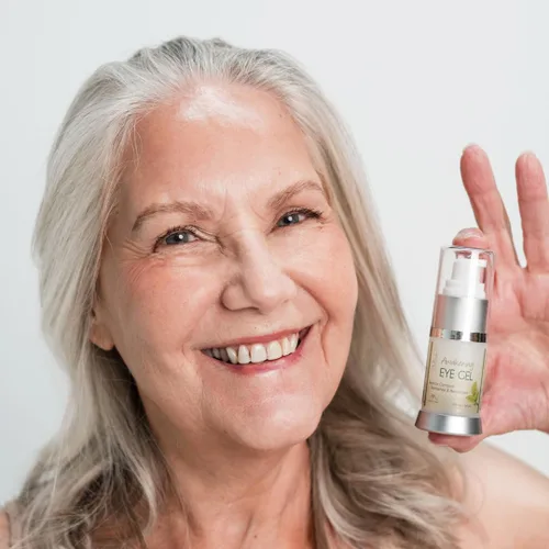 Vista 5 de Deluvia Daily Under Eye Gel - Reduce la apariencia de hinchazón, arrugas, líneas finas, bolsas, piel seca y crepé - Aloe orgánico, vitamina E, ácido