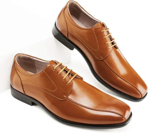 Vista 5 de Bruno Marc Zapatos de vestir formales clásicos con cordones Oxfords para hombre