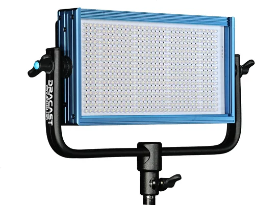 Vista 2 de Dracast Pro Series LED500 Kit de 3 luces LED de luz diurna con placas de batería de montaje en V y soportes de luz