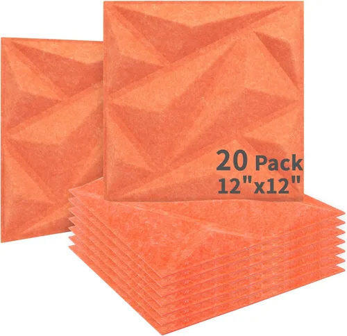 Vista 11 de Art3dwallpanels Paneles acústicos 20 unidades, paneles de pared insonorizados, paneles de amortiguación de sonido, paneles de pared 3D, paneles