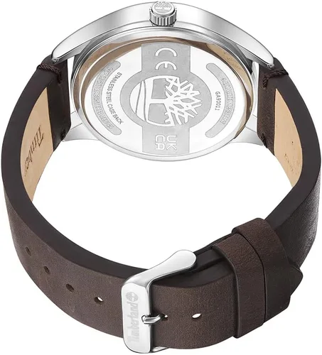 Vista 3 de Timberland Reloj analógico clásico de cuarzo de tres manecillas, Marrón Oscuro, Classic