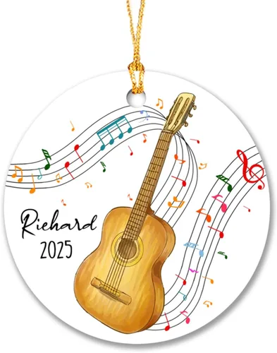 Vista 19 de Adorno de acordeón personalizado de Navidad con nombre, adorno de acordeón personalizado para árbol de Navidad 2026, adorno de acordeón