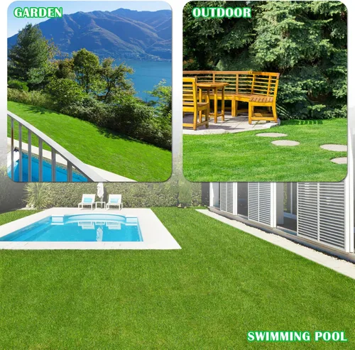 Vista 8 de ZGR HOME&GARDEN césped artificial de primera calidad, césped realista, césped sintético, césped grueso para mascotas, para interiores y exteriores