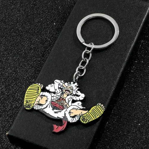 Vista 6 de feimeng jewelry Anime Onepiece - Llavero esmaltado con figura Lindo llavero creativo, mochila bolsa accesorios de coche, regalos para fanáticos