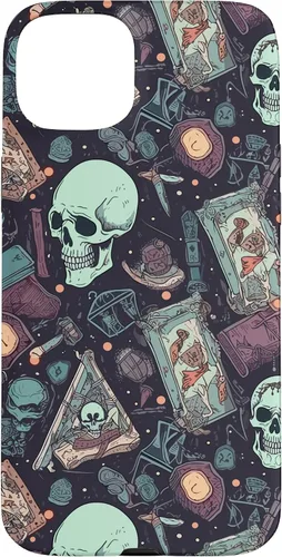Vista 9 de Eerie Tarot Cards and Crystals Pattern Scary Cute Halloween Case for iPhone 17
