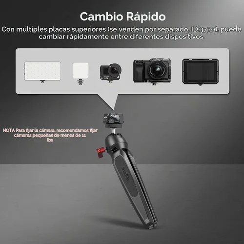 Vista 7 de SMALLRIG Placa de liberación rápida HawkLock Mini Adaptador de montaje de cámara de liberación rápida con tornillo de 1/4 pulgadas, para abrazadera