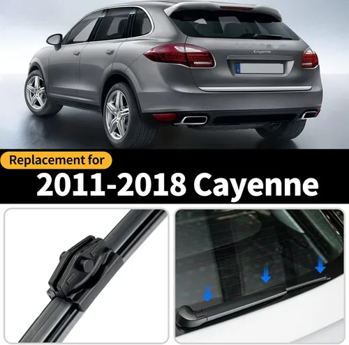 Vista 2 de Limpiaparabrisas trasero y brazo para Porsche Cayenne 2011-2018 OEM Replacement Back Wipers Arm Blade Quiet and Streak-Free Assembly All-season