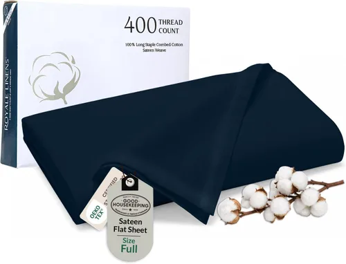 Vista 58 de Royale Linens Sábana encimera de 300 hilos de 100 % algodón peinado de fibras largas, súper suave, sábana encimera de tamaño individual se vende por
