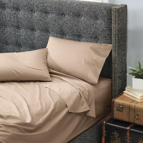 Vista 2 de Cuddledown Dreamstead - Juego de sábanas 100 % algodón, 300 hilos, tejido satinado de lujo, algodón peinado puro, suave, resistente a las arrugas