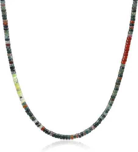 Vista 10 de COAI Collar de cuentas para hombre, collar de cristal Heishi para hombres de 20 a 26 pulgadas Lapislázuli