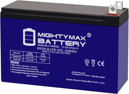 Vista 13 de Batería Mighty Max ML12-12 Gel - 12 V 12 Ah, tipo Gel, terminal F2, batería recargable SLA AGM