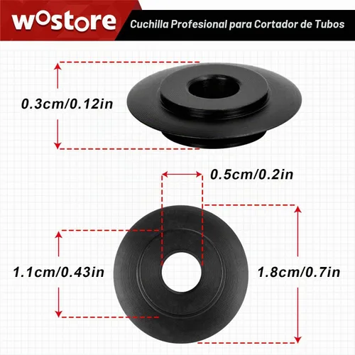 Vista 2 de Wostore - Juego de 20 cuchillas de repuesto para tubos y tubos de cobre