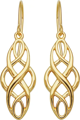 Vista 3 de Amazon Essentials Aretes colgantes de plata de ley con nudo celta oxidado (anteriormente colección Amazon)