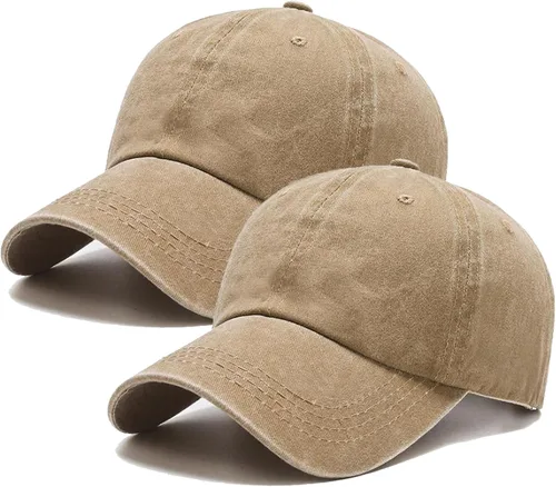 Vista 20 de PFFY 2 Packs Vintage Washed Distressed Baseball Cap Golf Dad Hat for Men Women