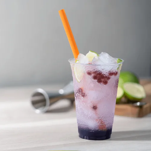 Vista 3 de Tea Zone Popping Pearls. Popping Boba, perlas negras con jugos saborizados, frasco de 7 Lb