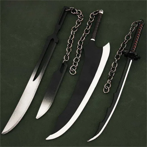 Vista 7 de Ichigo Bankai - Llavero de espada Zangetsu y Tensa Zangetsu Regalo de anime para niños, adolescentes, mujeres, hombres fanáticos