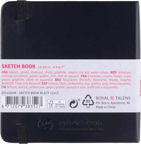 Vista 5 de Talens Art Creation Cuaderno de bocetos Negro 12X12 cm, 4.94 oz