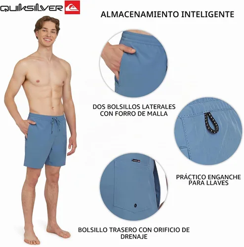 Vista 2 de Quiksilver Traje de Baño para Hombre Encaje Regular Cómodo y Elástico (S-XXL)