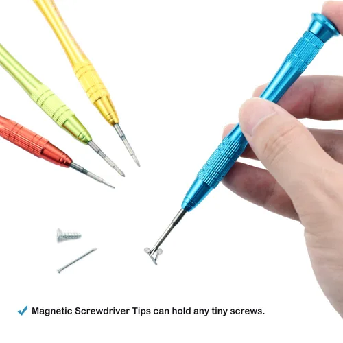 Vista 5 de Y00 Triwing Screwdriver for Nintendo Switch Triwing Tripoint Screwdriver Set Y00 and PH00 Phillips Screwdriver Set Repair Tool Kit for Joy