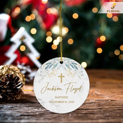 Vista 5 de FLOCHIL Adorno personalizado para la primera Navidad del bebé 2024, adorno de la primera Navidad de los bebés 2024, regalo para niños, niñas, bebés