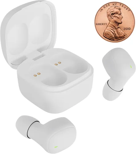 Vista 9 de Coby Mini auriculares inalámbricos Bluetooth 5.3, pequeños auriculares con aislamiento de ruido interno con micrófono y estuche de carga, 12 horas
