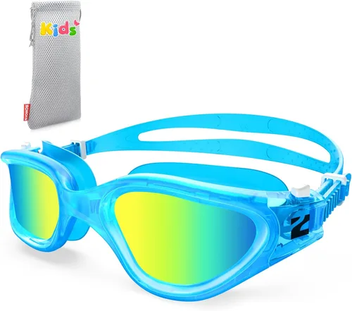 Vista 31 de ZIONOR Gafas de natación para niños, G1 MINI con protección UV, polarizadas, antivaho, para edades de 6 a 14 años Glare-Reducing Polarized Lenses