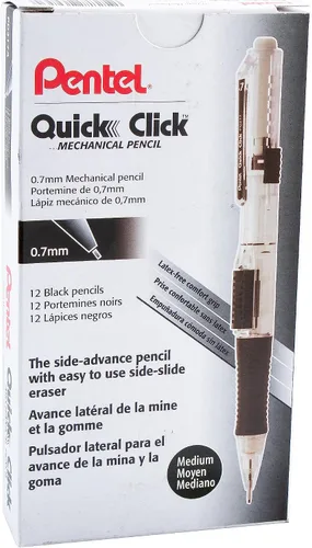 Vista 9 de Pentel QUICK CLICK - Portaminas (0.020 in), barril violeta, caja de 12 lápices (PD215V)