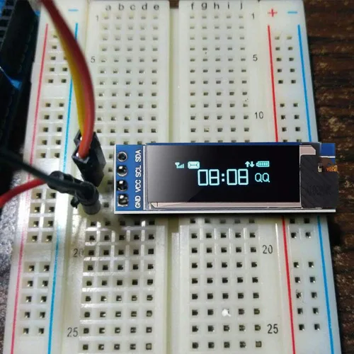 Vista 6 de DORHEA 10 unids 0.91 '' 12832 IIC I2C OLED módulo de pantalla 0.91 pulgadas I2C 128x32 SSD1306 módulo de pantalla LCD azul I2C OLED controlador DC