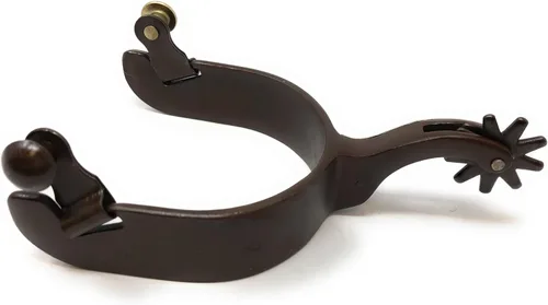 Vista 4 de AJ Tack Men's Antique Brown Cutting Horse Spur Set