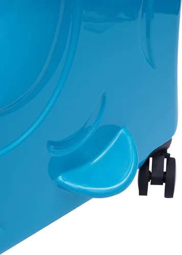 Vista 8 de Maleta para niños de 20 pulgadas, maleta portátil para niños, maleta de viaje para niños, equipaje para niños con rueda universal y cerradura, azul