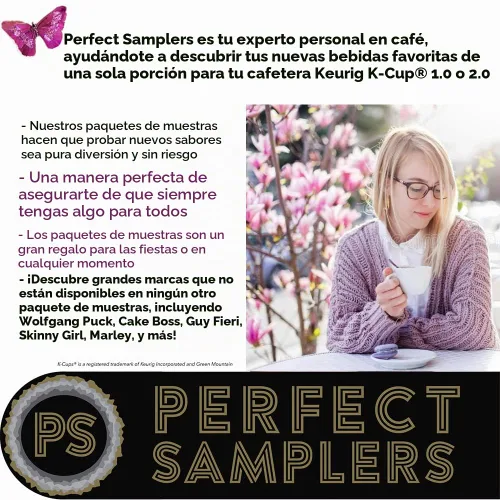 Vista 4 de Crazy Cups Paquete variado de cápsulas de café descafeinado con sabor compatibles con cafeteras Keurig K Cup, 40 unidades, muestras de café