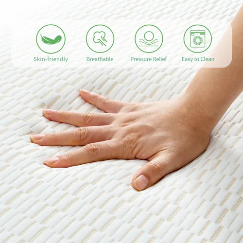 Vista 6 de MUUEGM Colchón plegable, colchón triple de espuma viscoelástica de 6 pulgadas, colchón plegable con funda extraíble, cubrecolchón triple