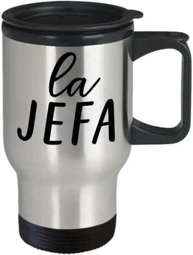Vista 2 de TAZA PARA MUJER - TAZAS DE CAFE GRANDES PARA MAMA - VASOS - VASO - BASOS TERMICOS - LA JEFA BASO TERMICO - TERMOSENSIBLE